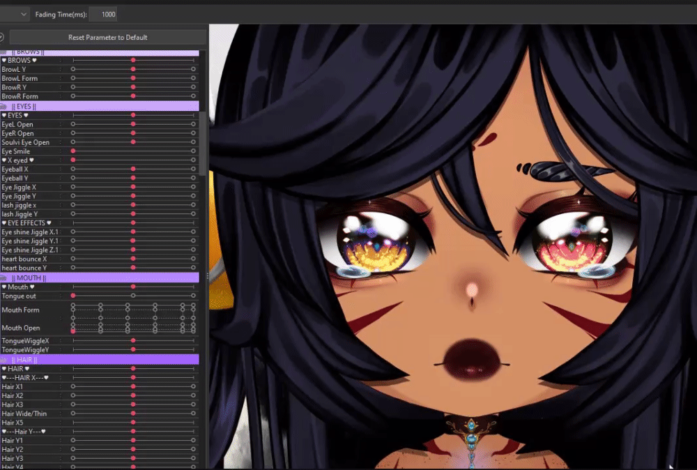 Live2D Example: crying